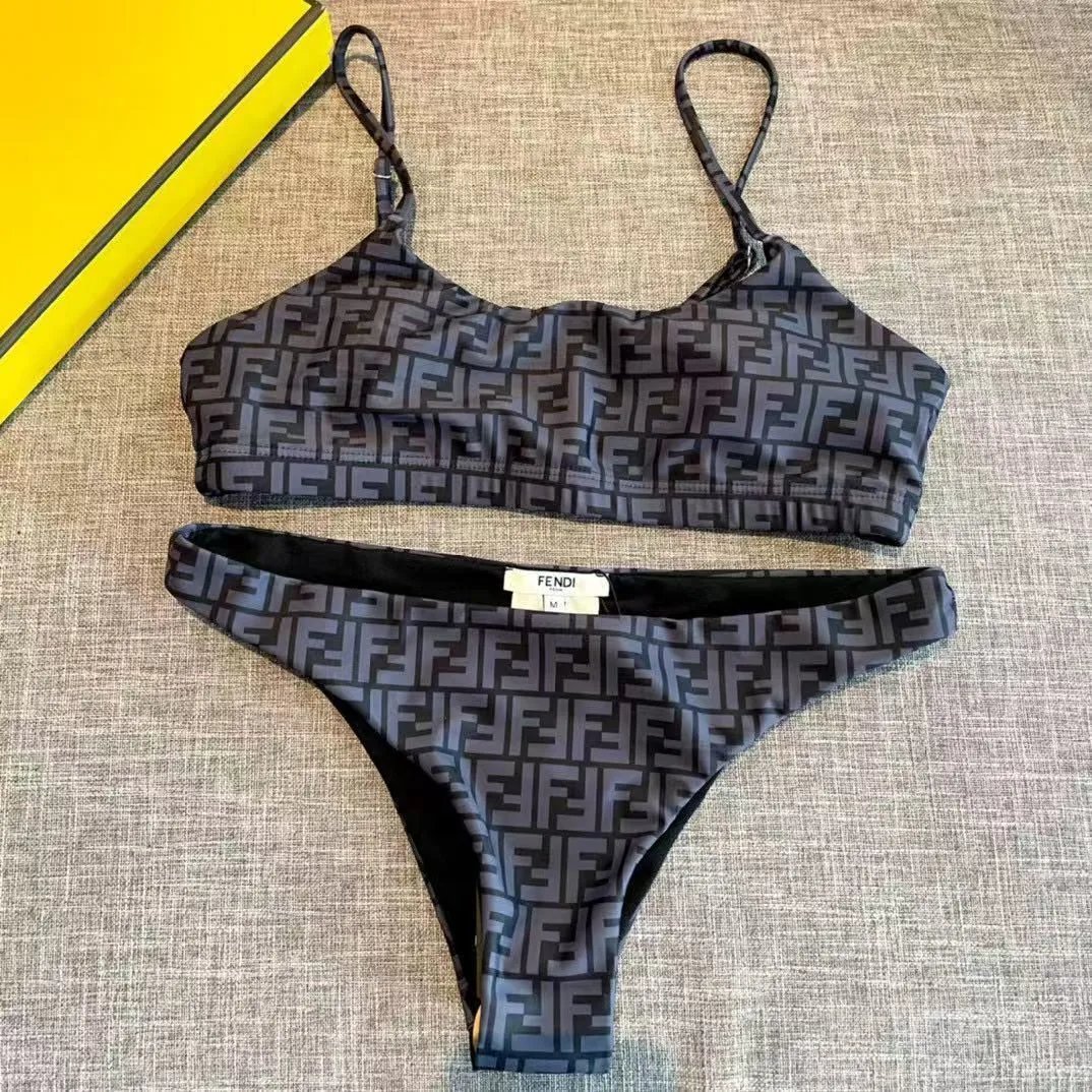 Fendi Swimwear FF logo-print triangle bikini — 17