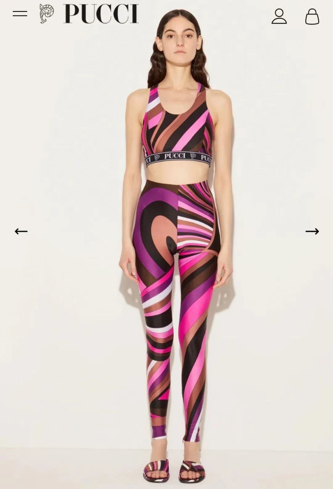 Emilio Pucci Matching Sets Abstract Print Crop Top and Leggings Set image 8
