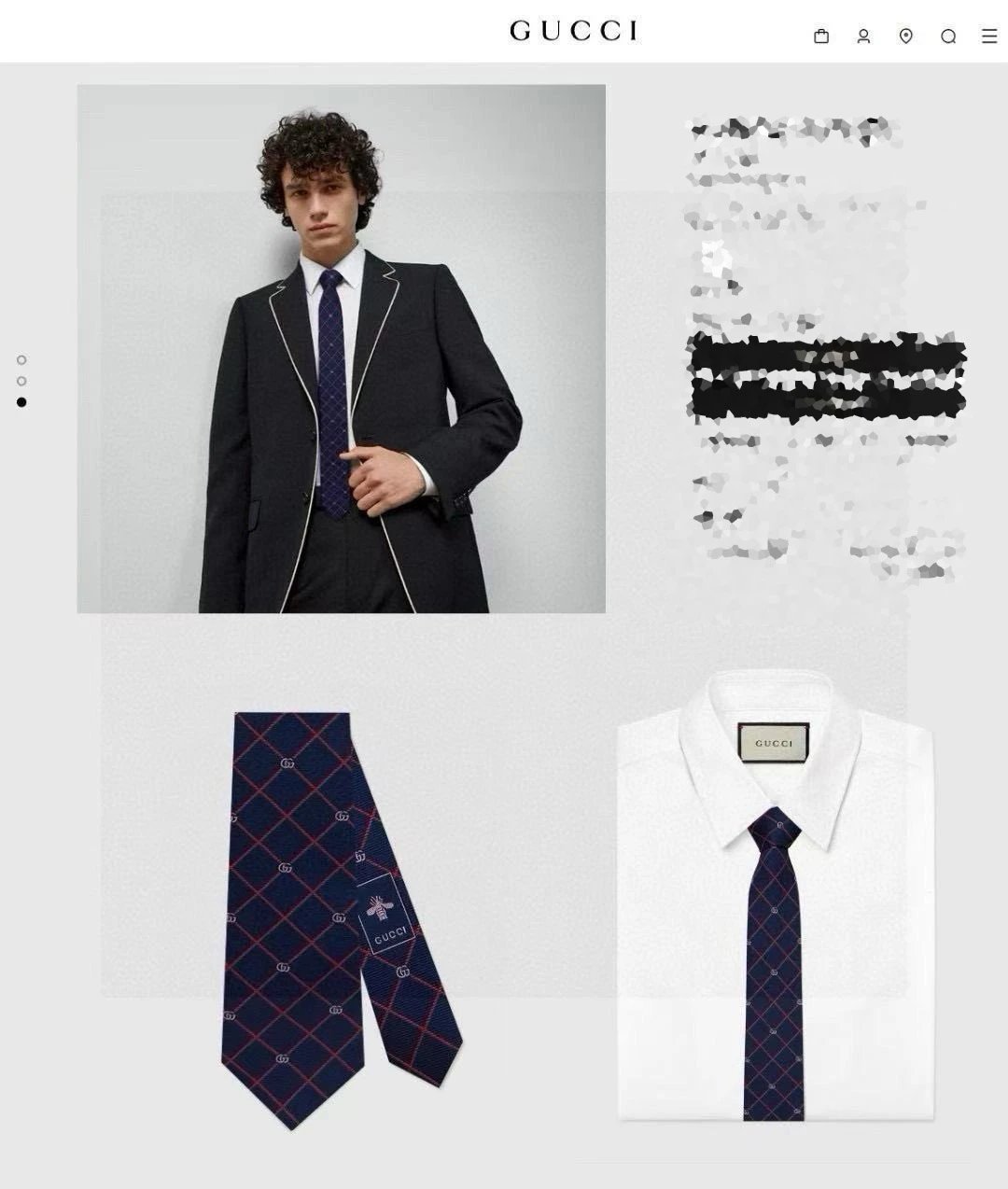 Gucci Ties GG Logo Check Pattern Tie image 9