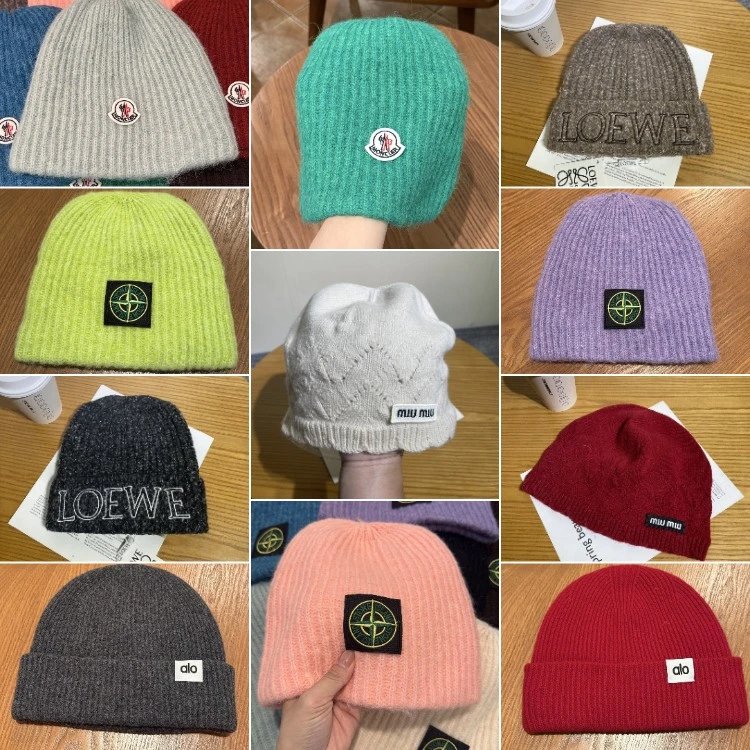 Turn-Up Logo Knit Beanies [35 styles]