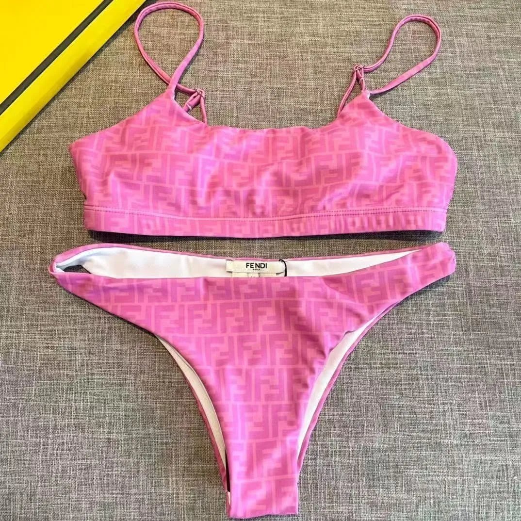 Fendi Swimwear FF logo-print triangle bikini — 18