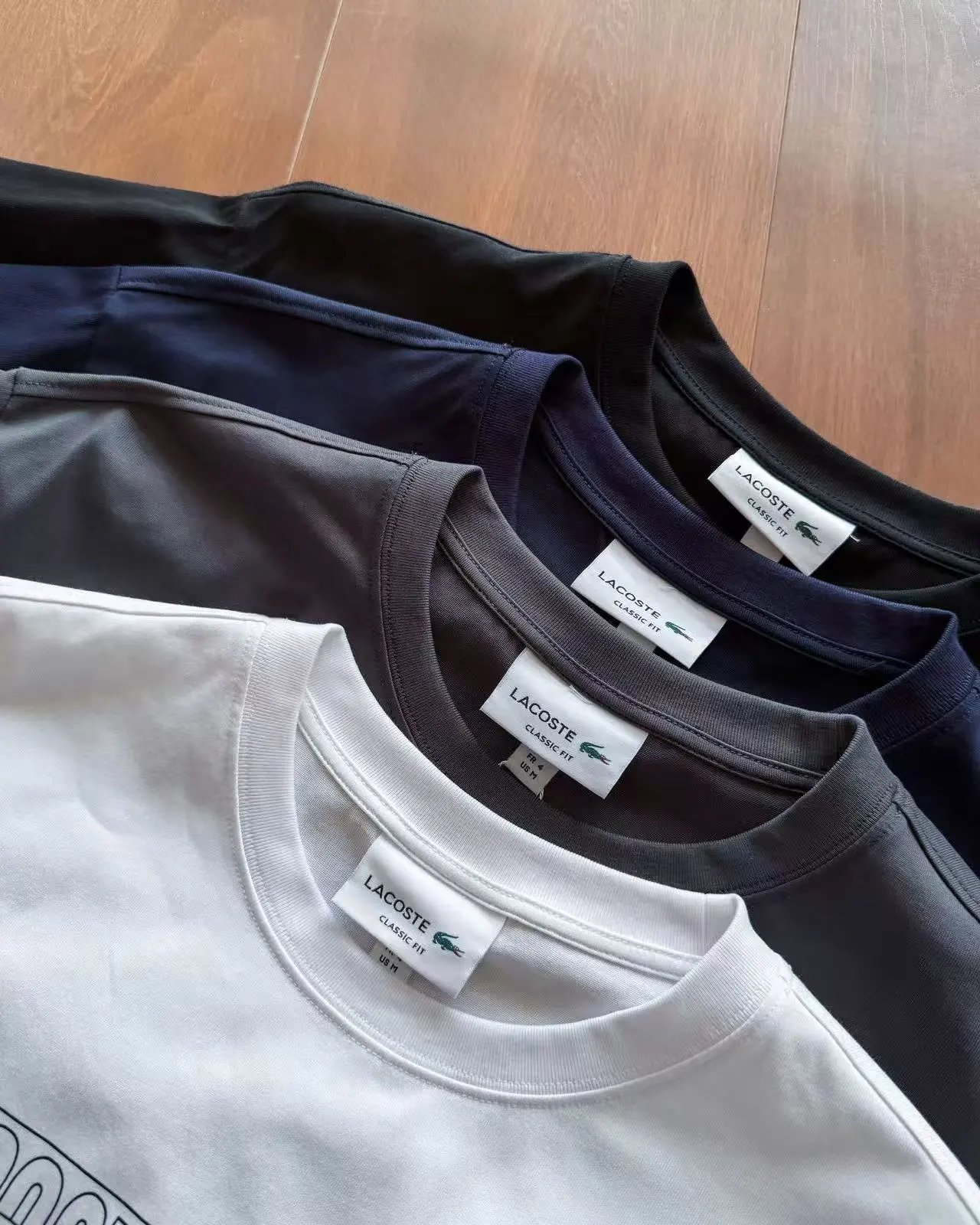 Lacoste T-Shirts Crew-Neck Crocodile Logo Graphic image 4