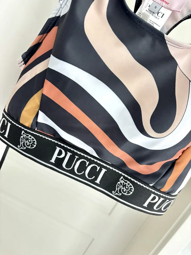 Emilio Pucci Matching Sets Abstract Print Crop Top and Leggings Set product detail image 3