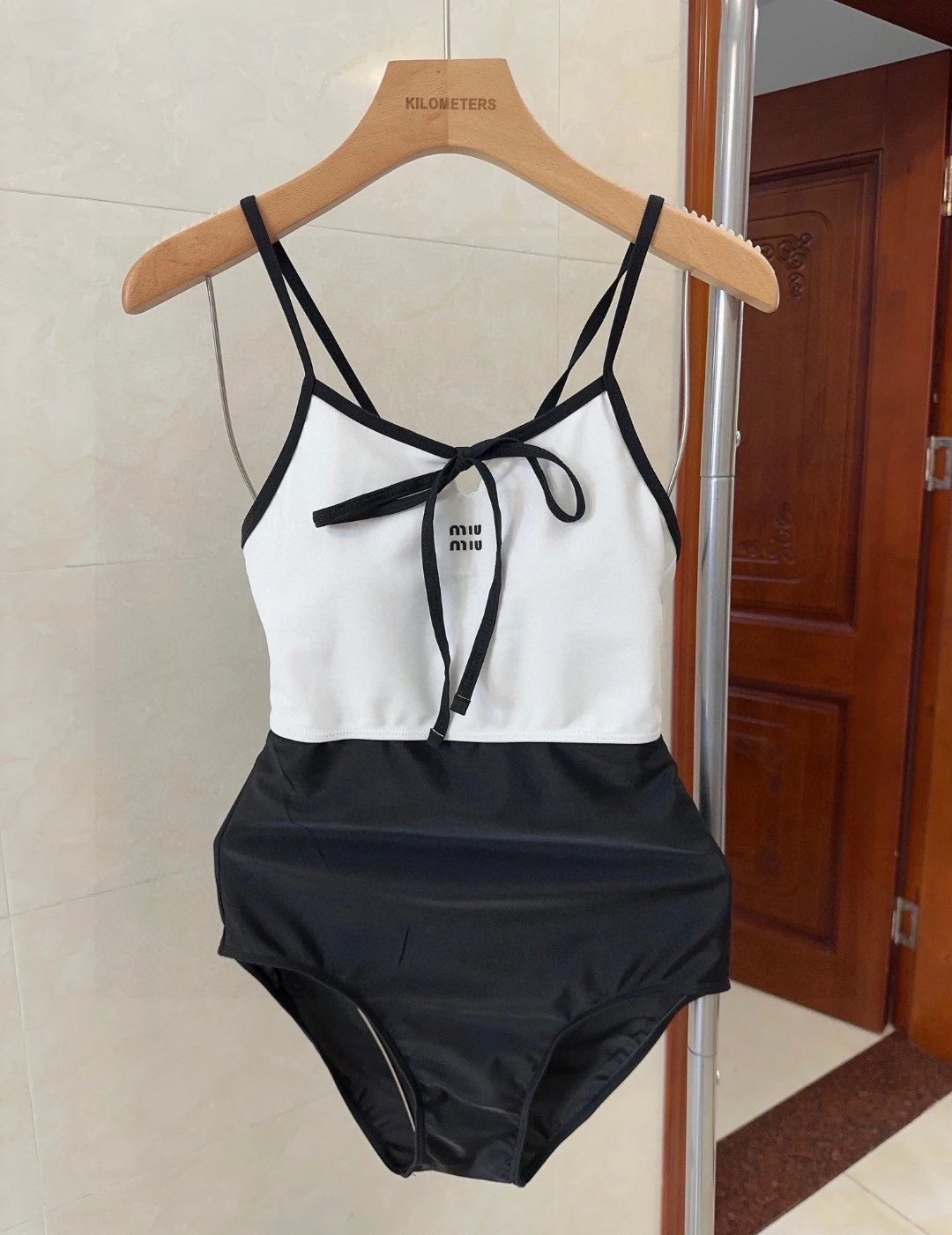 Miu Swimwear Logo One-Piece Swimsuit — 01