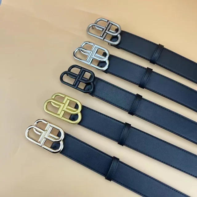 Balenciaga Belts BB-logo buckle leather belt product detail image 1