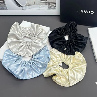 Chanel Satin Scrunchie Hair Ties