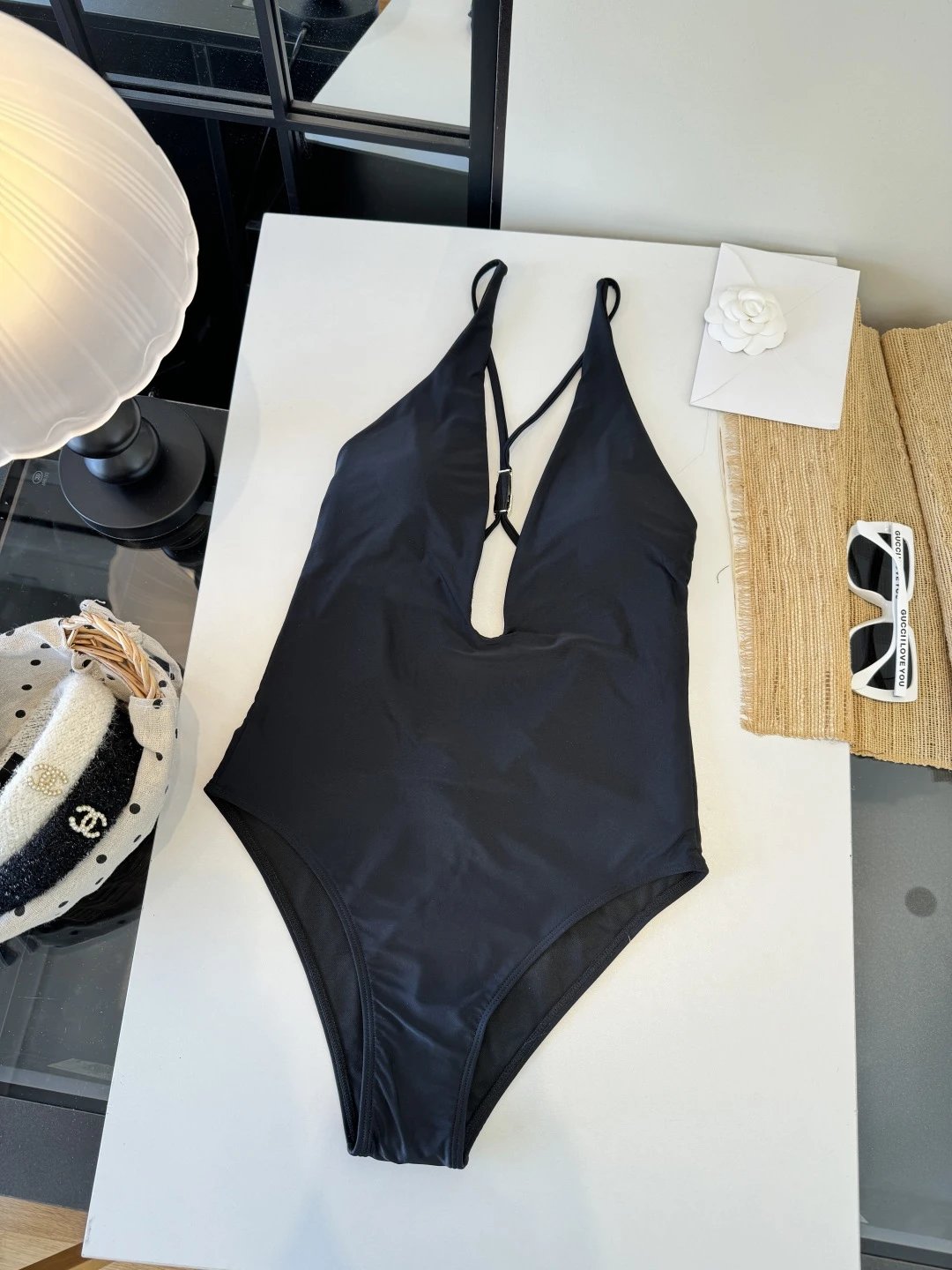 Versace Swimwear Cutout one-piece swimsuit with Medusa hardware — 4