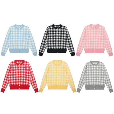 Gingham Check Cardigan Sweater [6 styles]