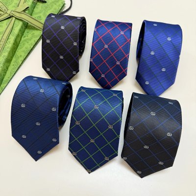 Gucci GG Grid Silk Tie
