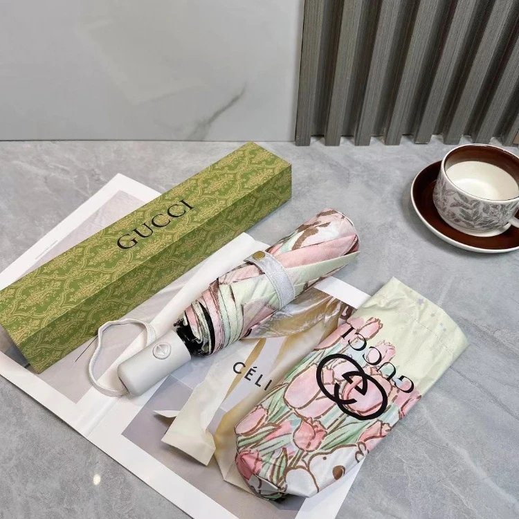 Gucci Tulip Print Folding Umbrella