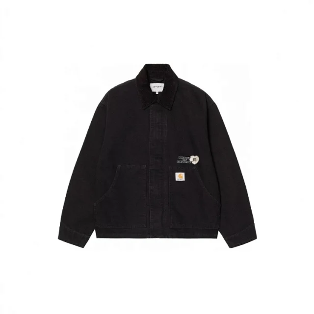 Carhartt Jackets Canvas work jacket with corduroy collar, zip front and back graphic product detail image 4
