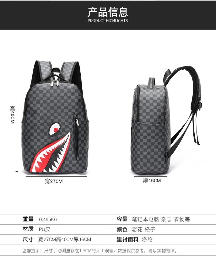 Sprayground Backpacks Shark Mouth Design image 3