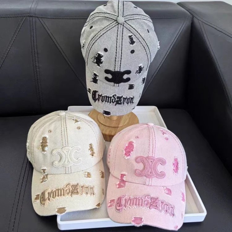 Distressed Embroidered Baseball Caps [3 styles]