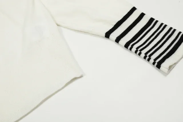 Vivienne Westwood Knitwear Striped-trim V-neck button cardigan product detail image 6