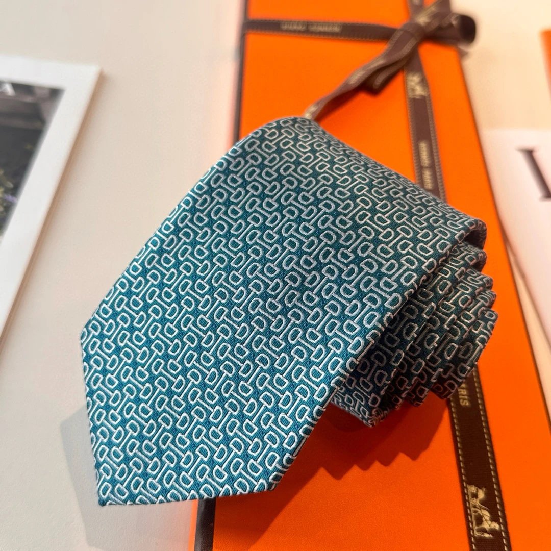 Hermès Ties Geometric Link Pattern — 09