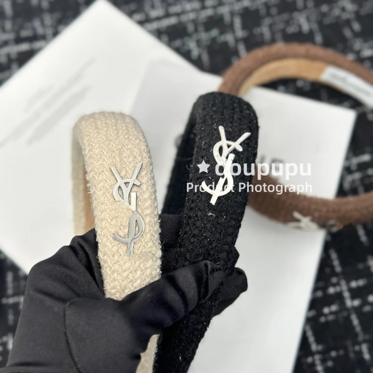 Saint Laurent Uncategorized Bouclé Monogram Headband image 2