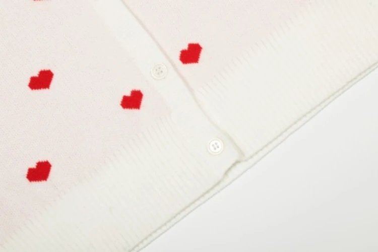 AMI Knitwear Heart Jacquard Button Cardigan image 5