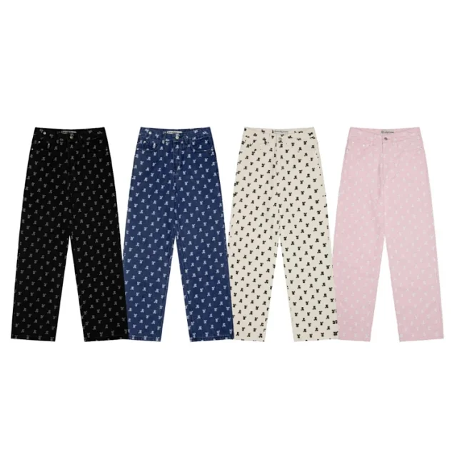 Rest & Recreation Jeans Style 805 straight-leg all-over logo print product detail image 1