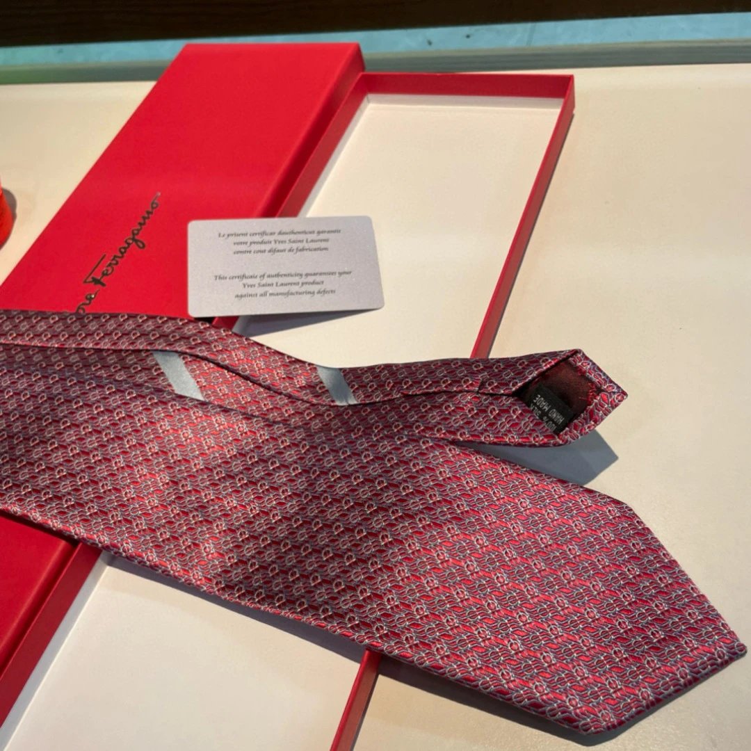 Salvatore Ferragamo Ties Horseshoe Motif Necktie — 02