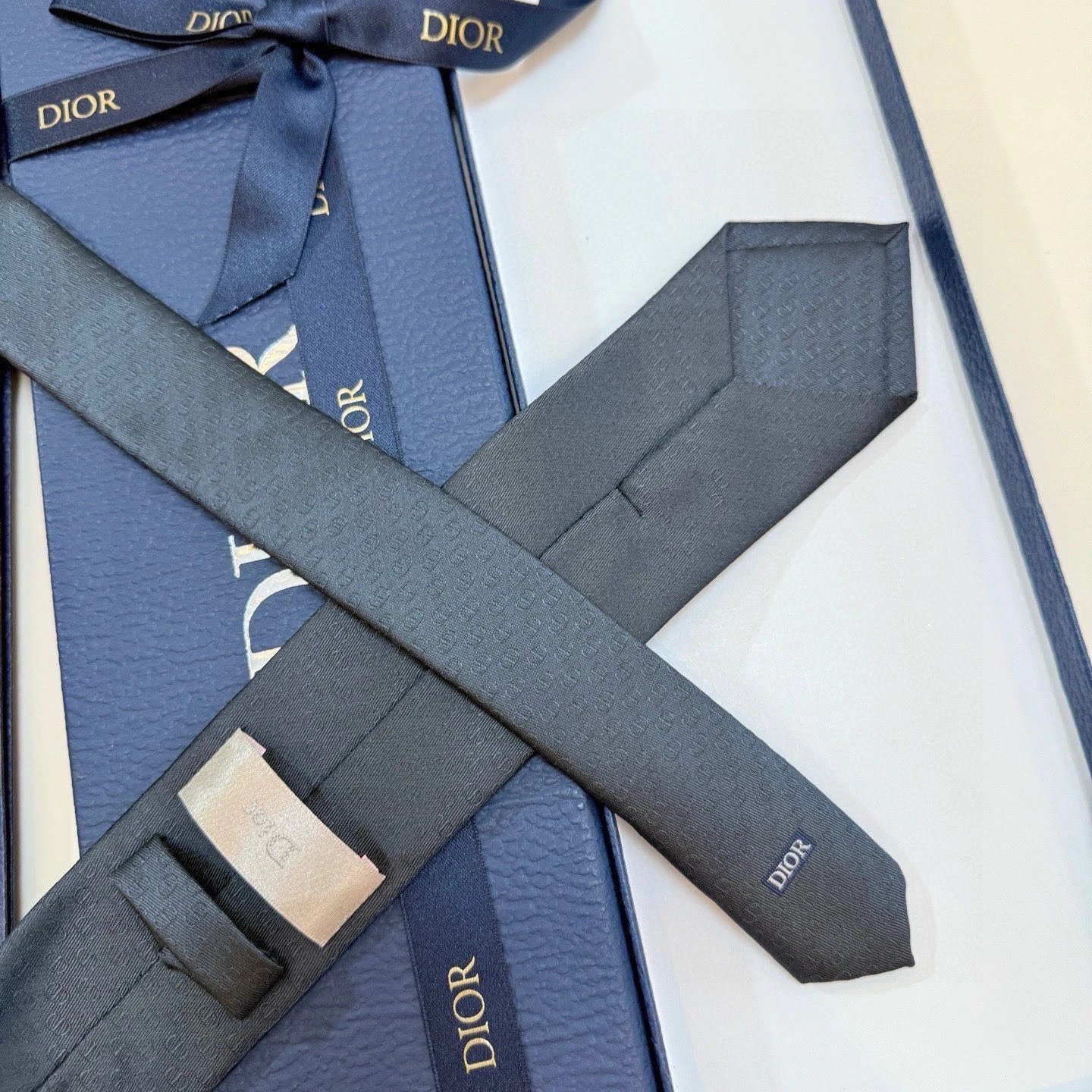 Dior Ties 6552 Jacquard Logo Necktie image 4