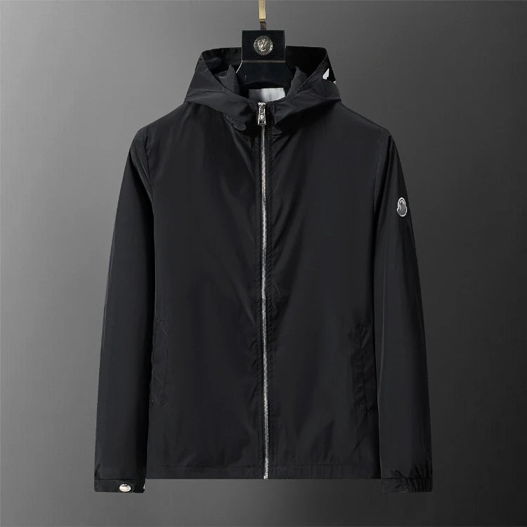 Unbranded Jackets Zip-Up Windbreaker — SKU-08-Black 56028