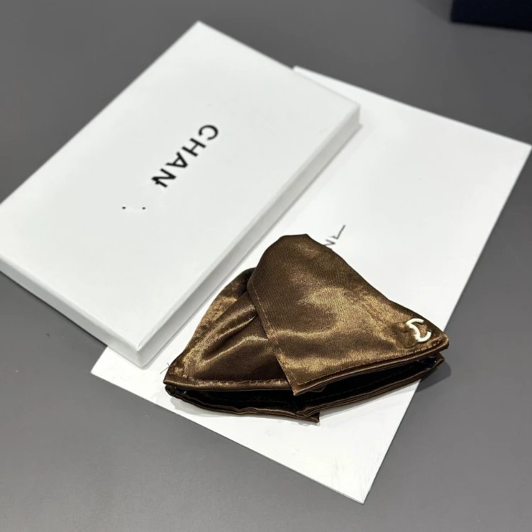 Chanel Uncategorized Satin CC Logo Headband — SKU-06-Curry Grab Clip
