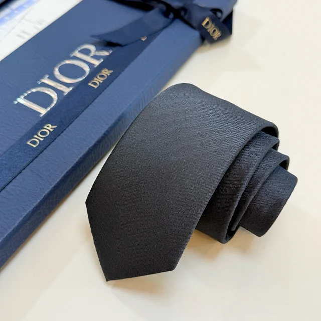 Dior Ties 6552 Jacquard Logo Necktie product detail image 3