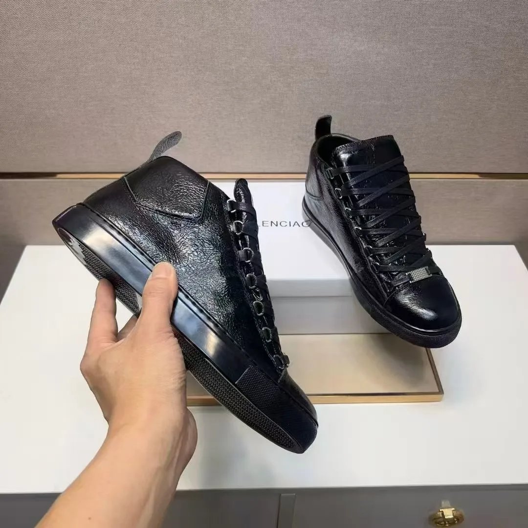 Unbranded Sneakers High-Top Lace-Up Leather image 6