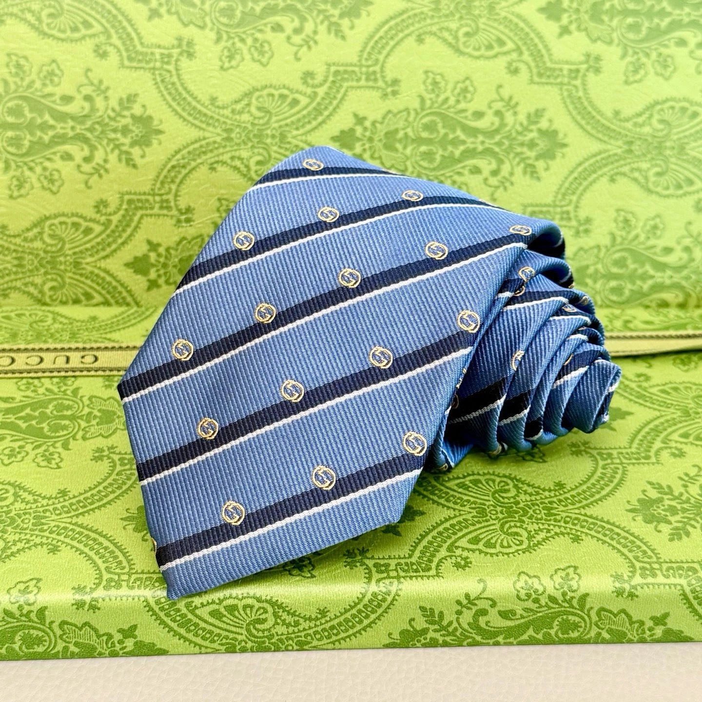 Gucci Ties GG logo jacquard necktie — 03