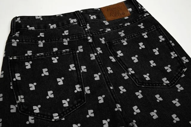 Rest & Recreation Jeans Style 805 straight-leg all-over logo print product detail image 6