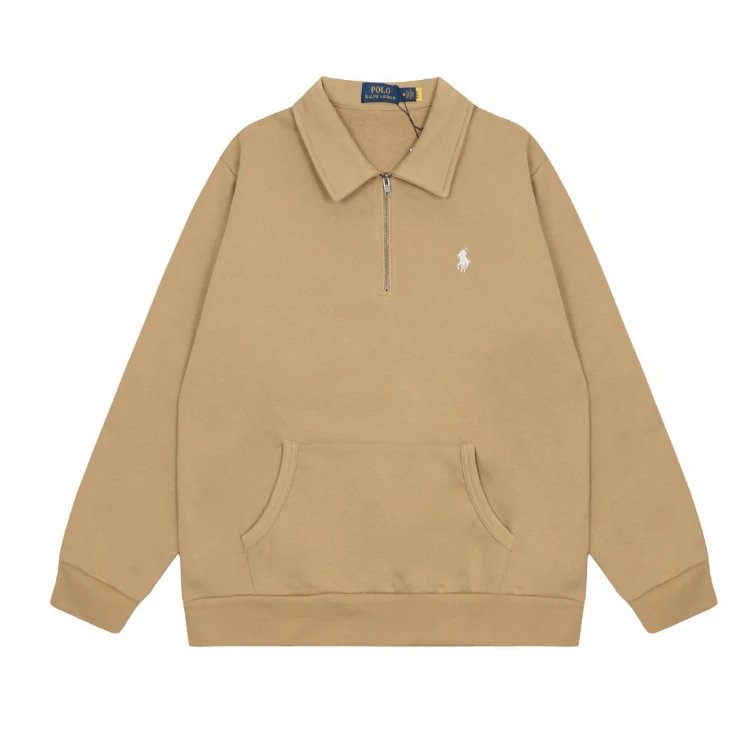 Polo Ralph Lauren Hoodies & Sweatshirts Half-Zip Collared Sweatshirt with Kangaroo Pocket and Embroidered Pony — Retro green