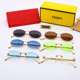 Fendi Rimless Oval Sunglasses