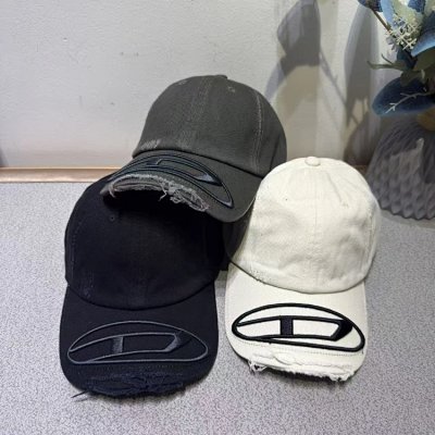 Diesel Oval D Logo Baseball Caps [3 styles]