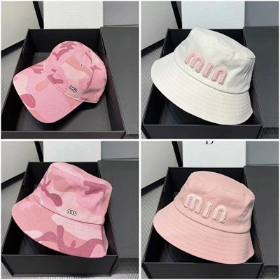 Miu Miu Logo Bucket Hats [4 styles]
