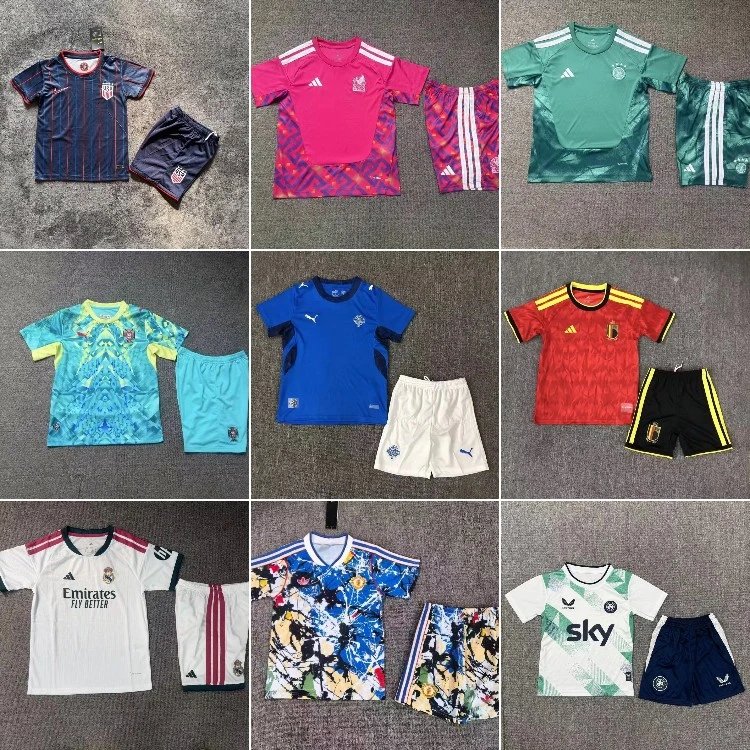 Various Football Club Kids' Match Kits (Jersey + Shorts) [9 styles]