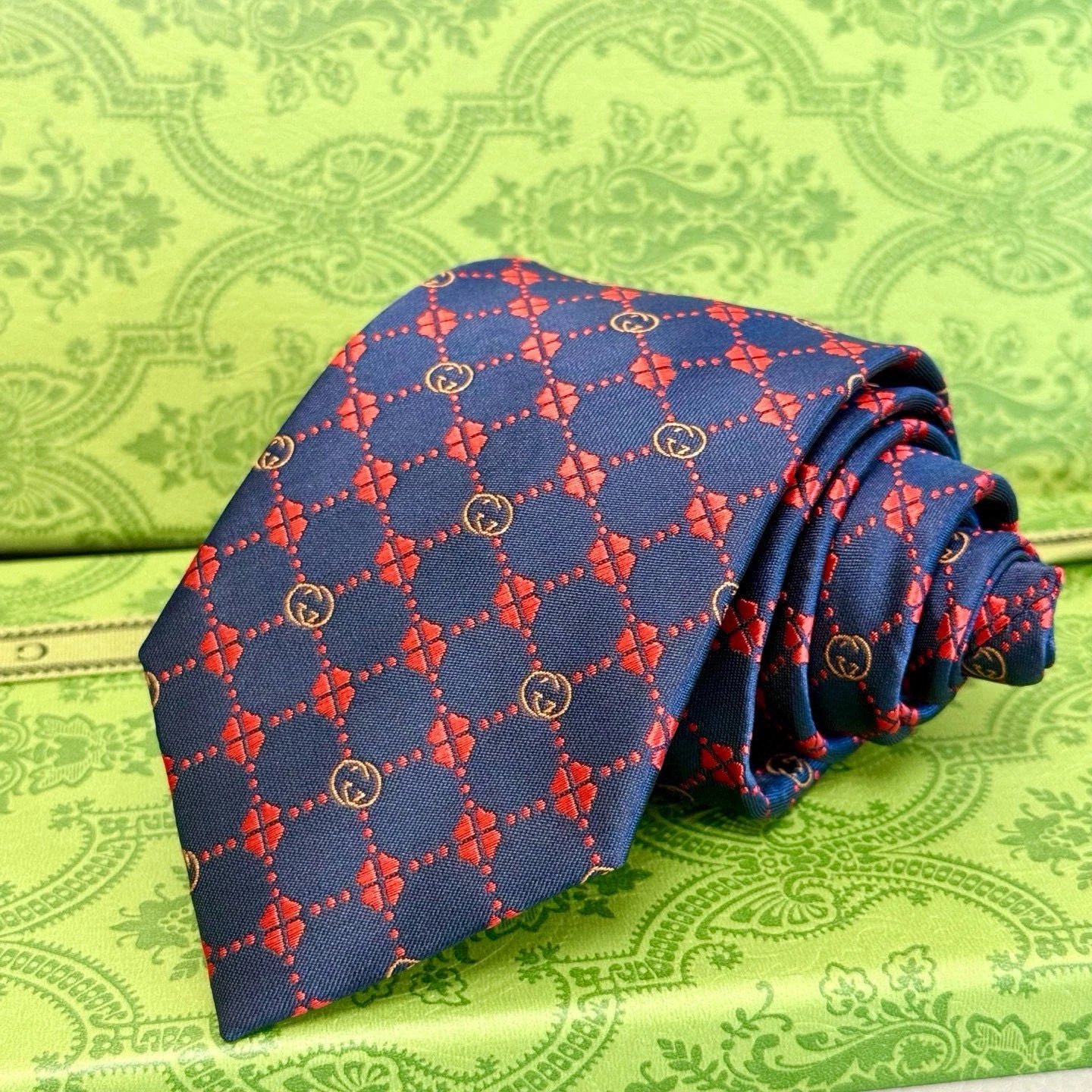 Gucci Ties GG logo jacquard necktie — 05