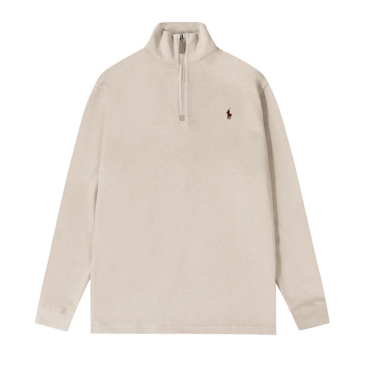 Ralph Lauren Hoodies & Sweatshirts Embroidered Pony Quarter-Zip Stand-Neck Sweatshirt — Oat color