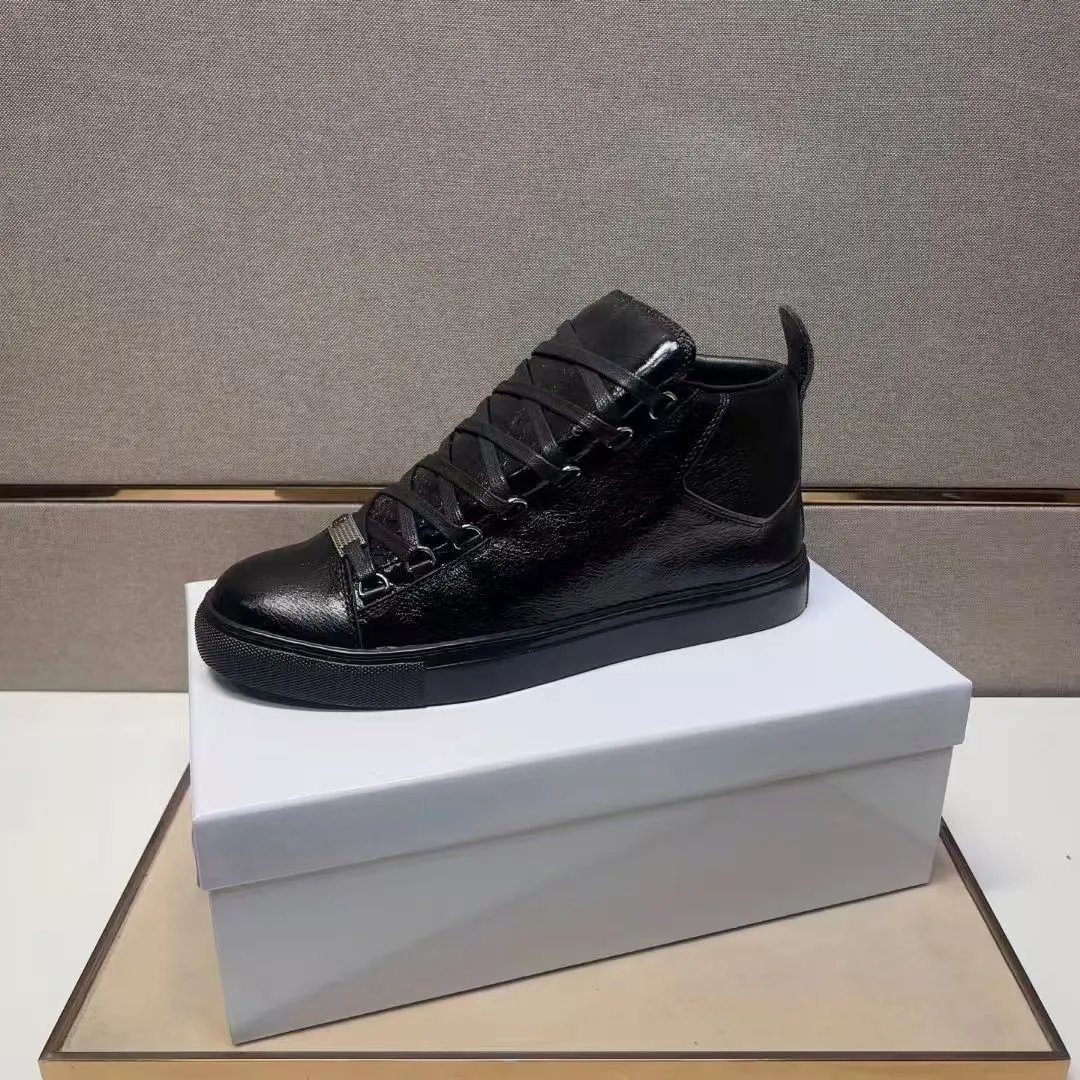 Unbranded Sneakers High-Top Lace-Up Leather image 4