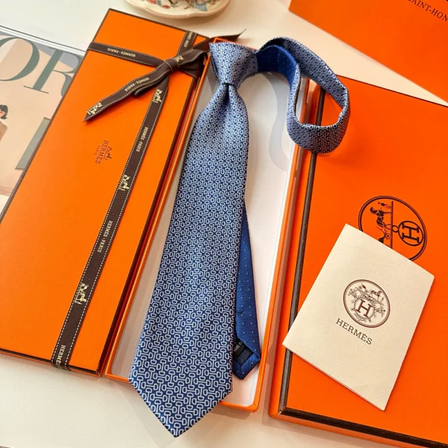 Hermès Ties Geometric Link Pattern product detail image 6