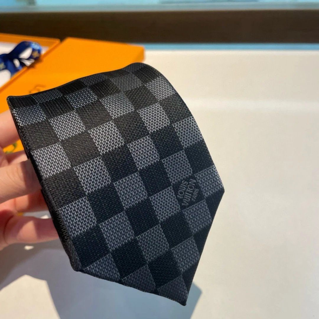 Louis Vuitton Ties Checkered Jacquard Tie — 02