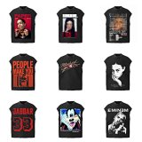 Black Sleeveless Graphic T-Shirts [24 styles]