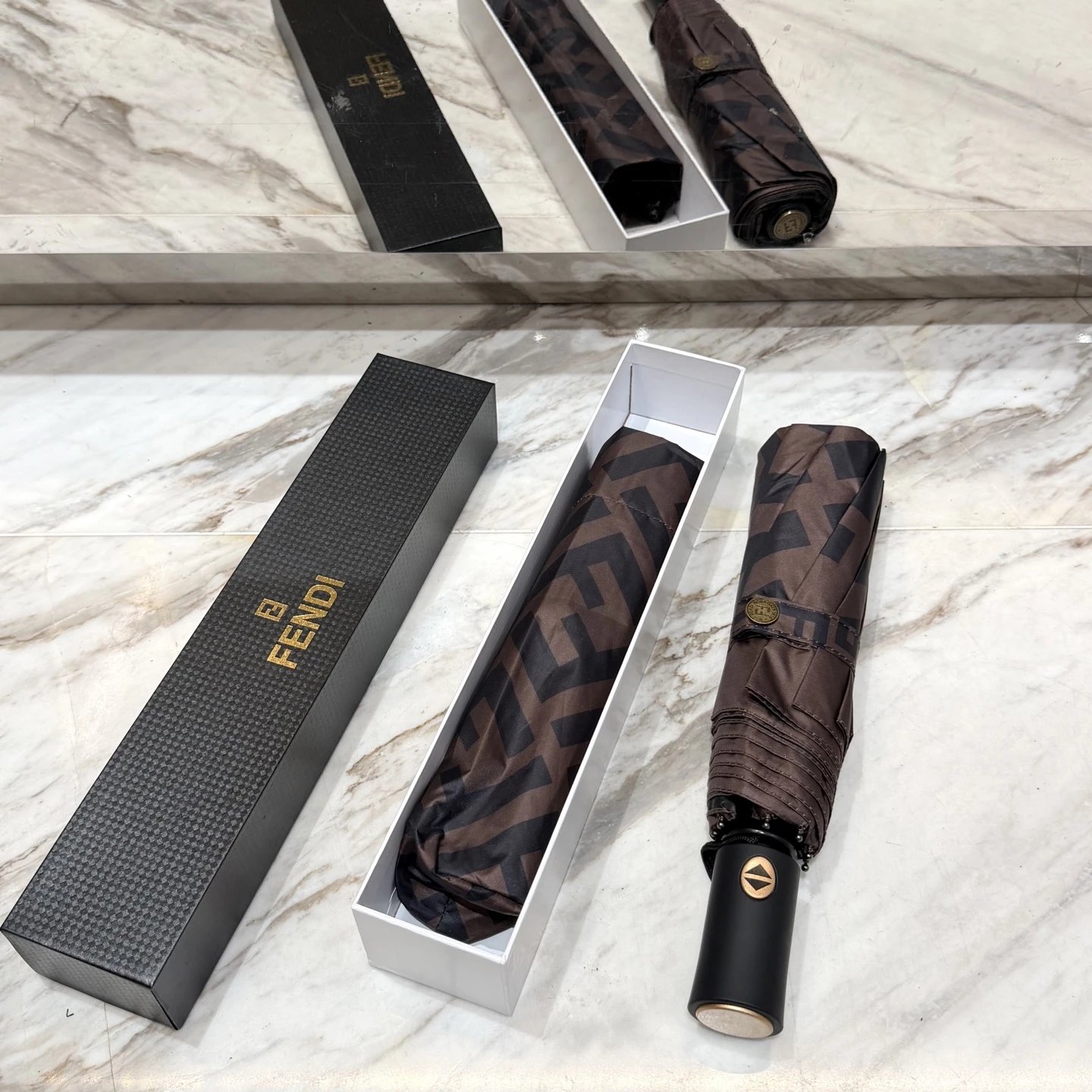 Fendi FF Monogram Folding Umbrella