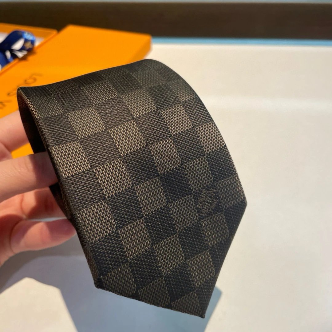 Louis Vuitton Ties Checkered Jacquard Tie — 06