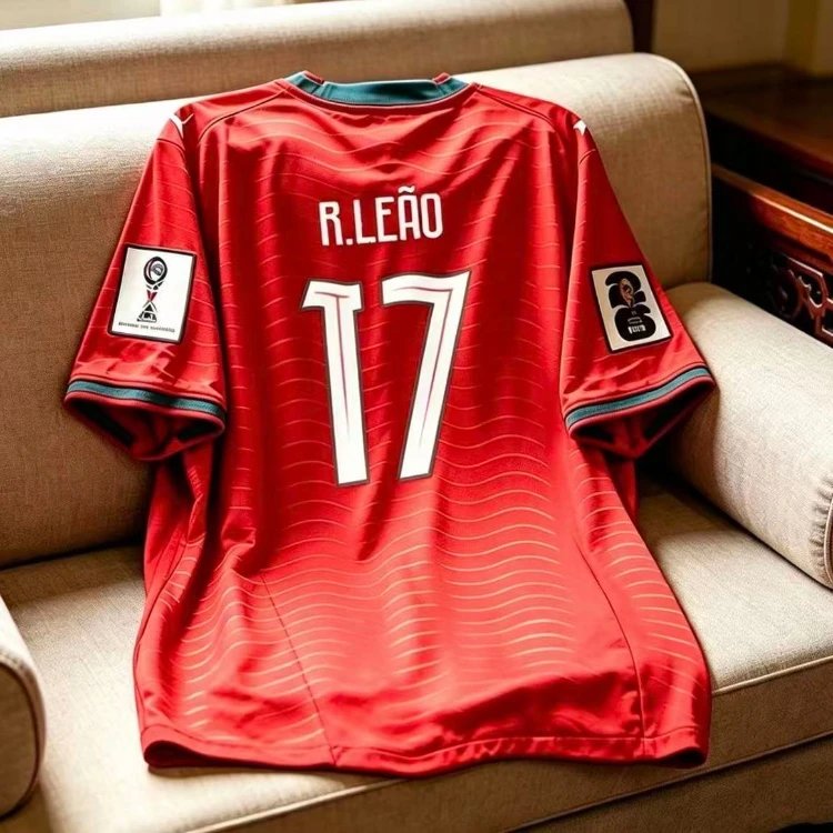 Unbranded Football Jerseys Portugal National Team Home/Away Jersey with Player Name and Number — SKU-S-01-26 Portugal Home Jersey – No. 17, Leão