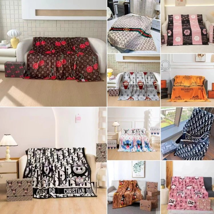 Louis Vuitton / Chanel / Dior Multi-Brand Throw Blankets [20 styles]