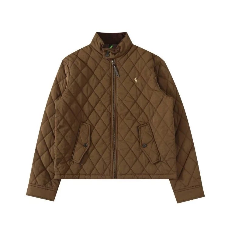 Ralph Lauren Jackets Diamond-Quilted Stand-Collar Jacket — Brown
