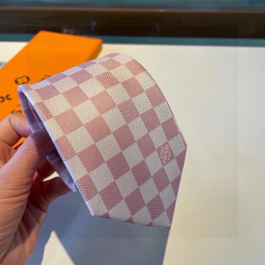 Louis Vuitton Ties Checkered Jacquard Tie — 05