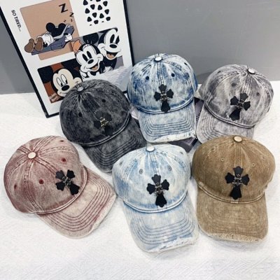 Chrome Hearts Distressed Denim Baseball Caps [6 styles]