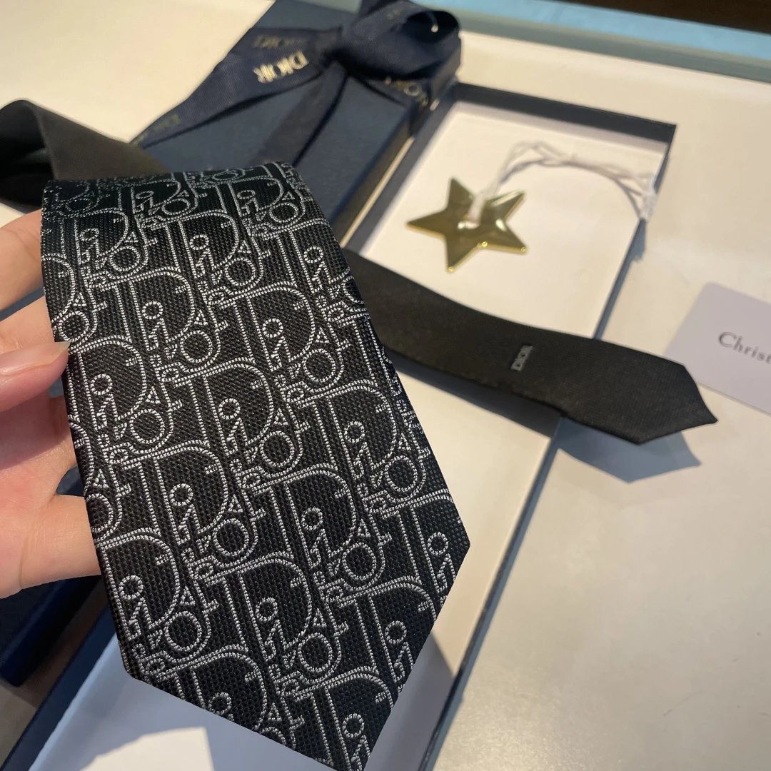 Dior Ties CD Diamond Pattern Tie image 4