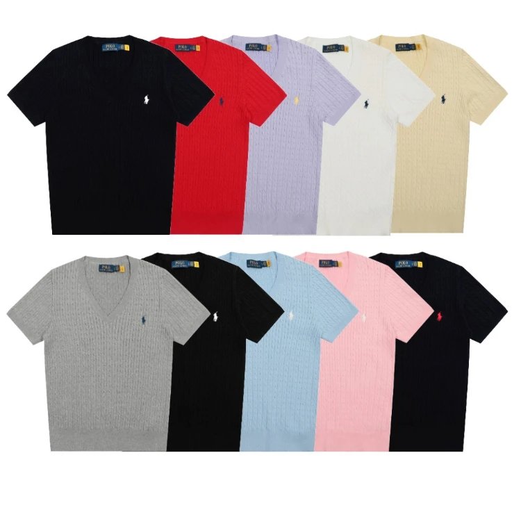 Polo Ralph Lauren Cable Knit V-Neck T-Shirt [10 styles] | 7751562121